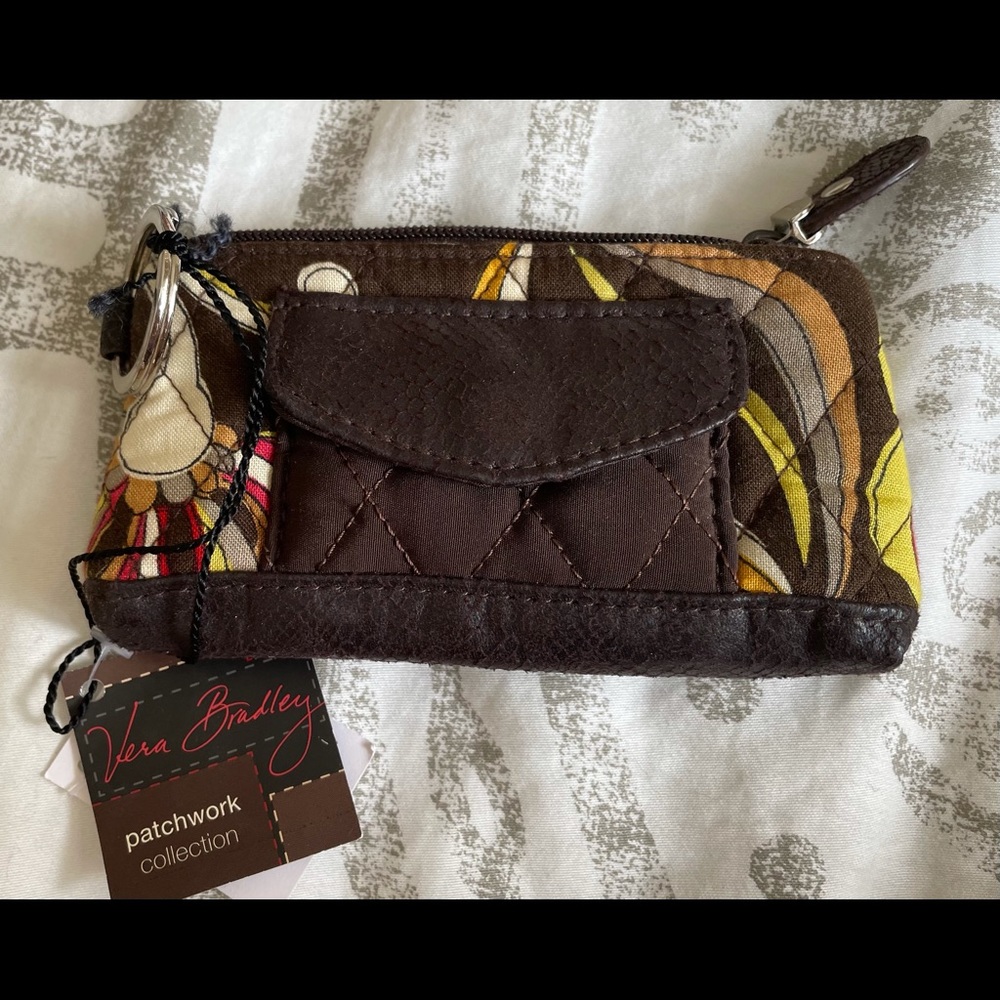 Vera Bradley Patchwork coin purse in Espresso